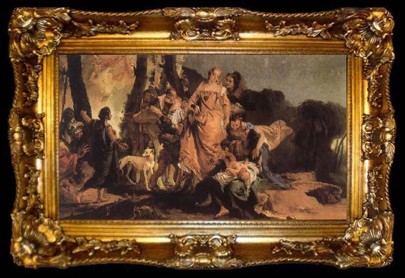 framed  Giovanni Battista Tiepolo The Finding of Moses, ta009-2